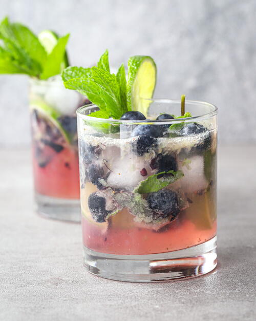 Blueberry Mojito Mocktail Blueberry Mojito Mocktail