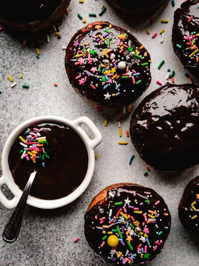 Homemade Chocolate Glazed Donuts 