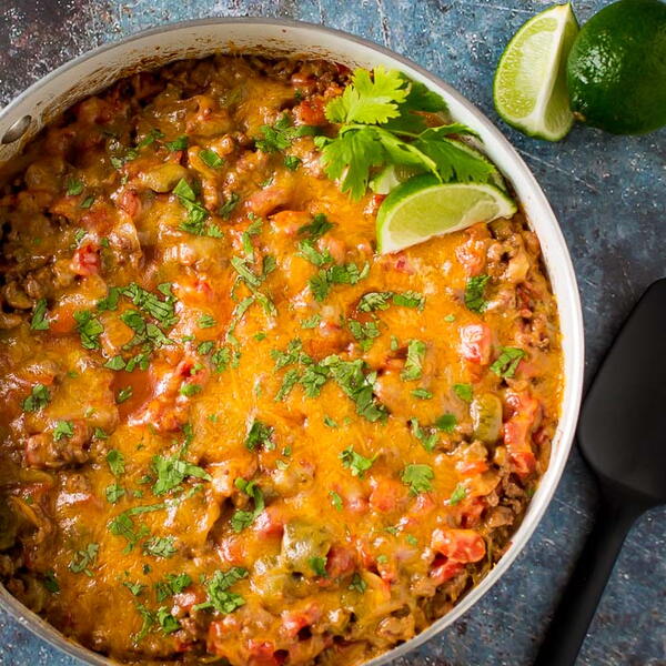 One Pot Cheesy Taco Skillet One Pot Cheesy Taco Skillet