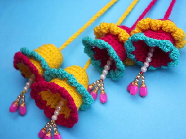 Beautiful Woolen Tassels For Ladies Blouses Girls Frock Neckline Beautiful Woolen Tassels For Ladies Blouses & Girls Frock Neckline