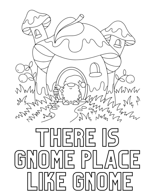 Cute Gnome House Coloring Pages Cute Gnome House Coloring Pages