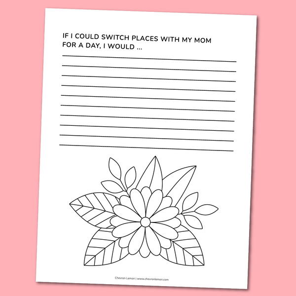 Printable Mothers Day Writing Prompt Printable Mother’s Day Writing Prompt