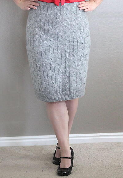 Cable Knit DIY Pencil Skirt Cable Knit DIY Pencil Skirt