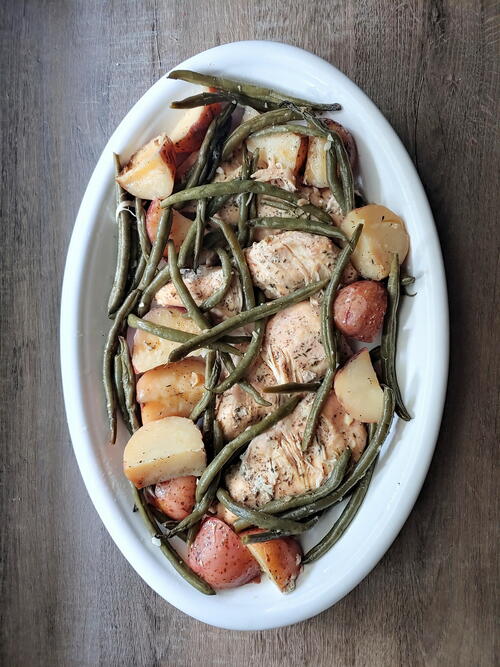 Slow Cooker Lemon Garlic Chicken Veggies Slow Cooker Lemon Garlic Chicken & Veggies