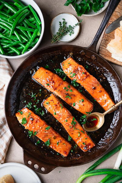 Bourbon Glazed Salmon