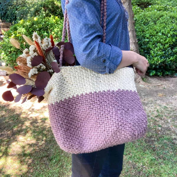 Chunky Crochet Tote Bag Chunky Crochet Tote Bag
