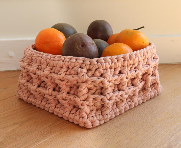Waffle Stitch Basket Waffle Stitch Basket