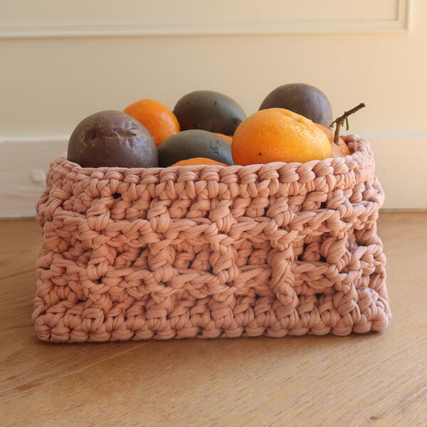 Waffle Stitch Basket Waffle Stitch Basket