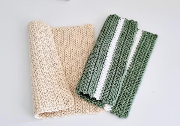 Herringbone Crochet Washcloth Herringbone Crochet Washcloth