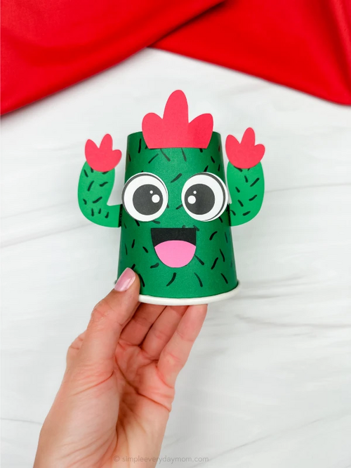 Cactus Paper Cup Craft Cactus Paper Cup Craft