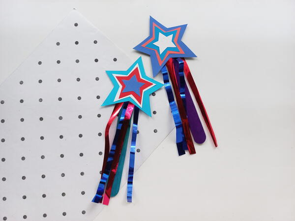 Star Wand Craft For July 4 Star Wand Craft For July 4