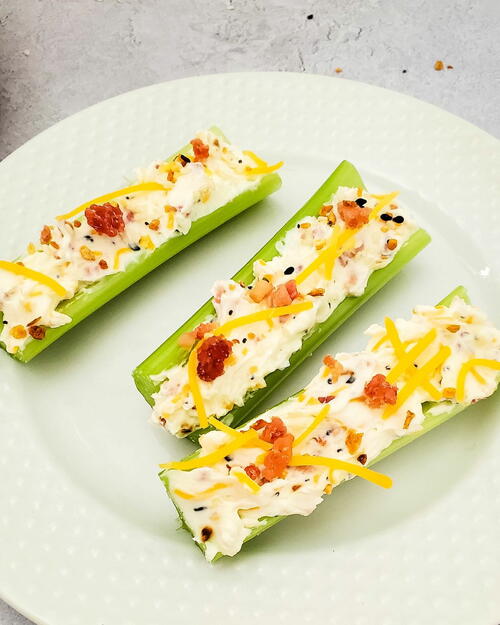 Bacon And Cream Cheese Stuffed Celery Bacon And Cream Cheese Stuffed Celery