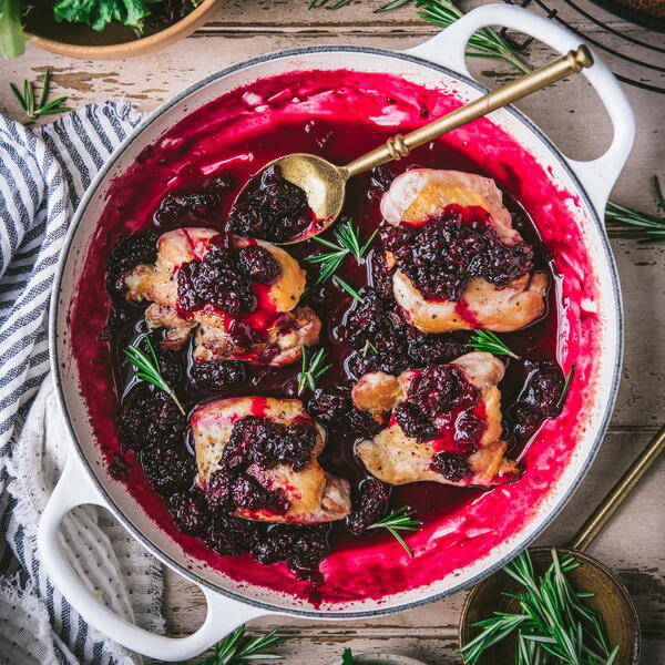 One-skillet Blackberry Chicken