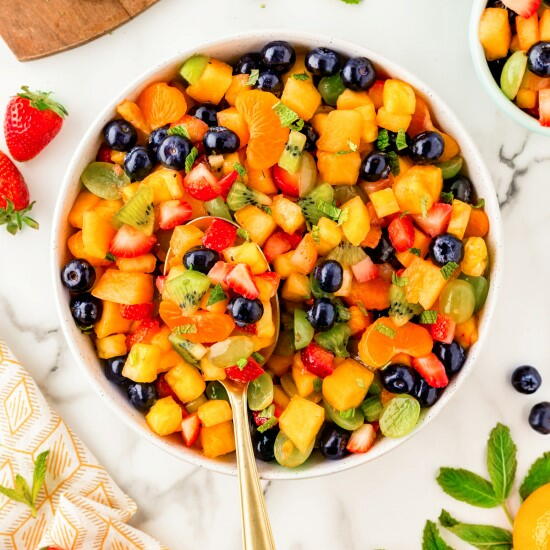 Fruit Salad With Honey Lime Dressing Fruit Salad With Honey Lime Dressing