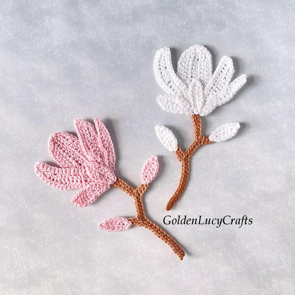Crochet Magnolia Applique Crochet Magnolia Applique