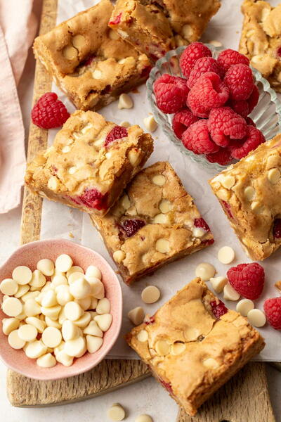 Raspberry Blondies Raspberry Blondies