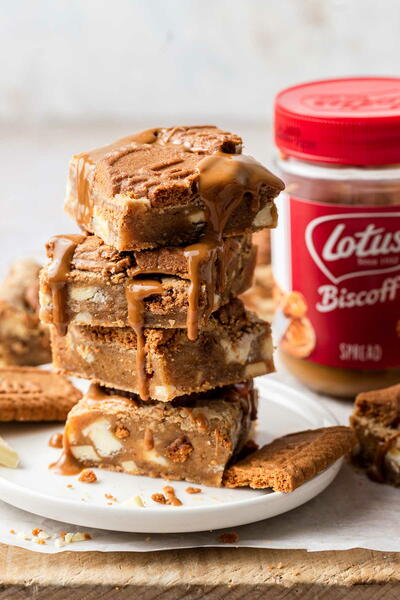 Lotus Biscoff Blondies Lotus Biscoff Blondies