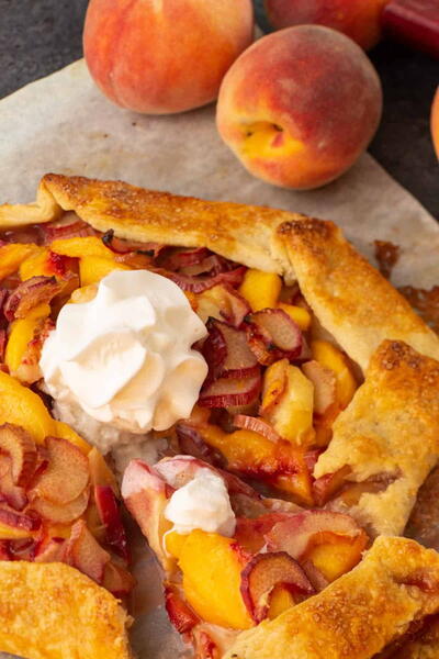 Rhubarb Peach Galette Rhubarb Peach Galette