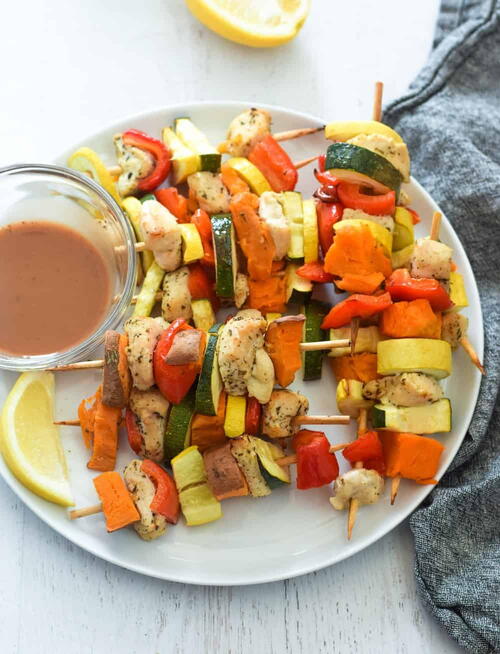 Oven Baked Chicken Kabobs With Lemon Herb Seasoning Oven Baked Chicken Kabobs With Lemon Herb Seasoning