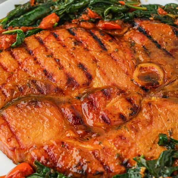 Ham Steak On The Grill Ham Steak On The Grill