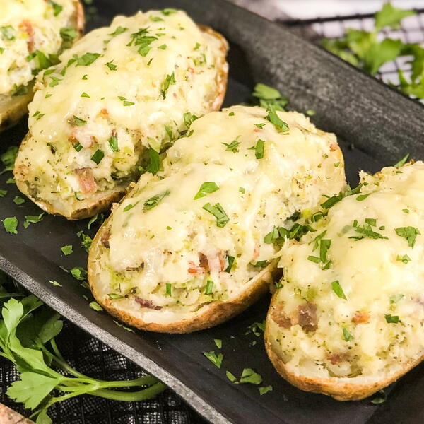 Air Fryer Twice-baked Loaded Potatoes Air Fryer Twice-baked Loaded Potatoes