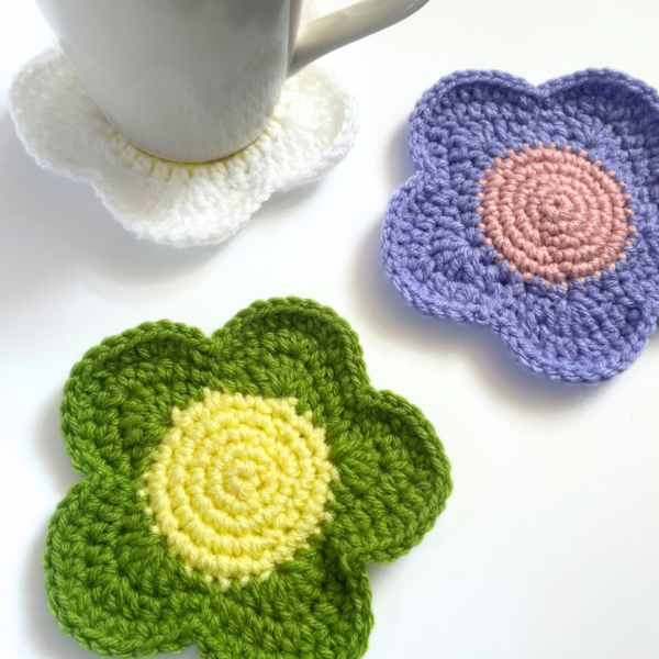 Retro Flower Coasters Retro Flower Coasters