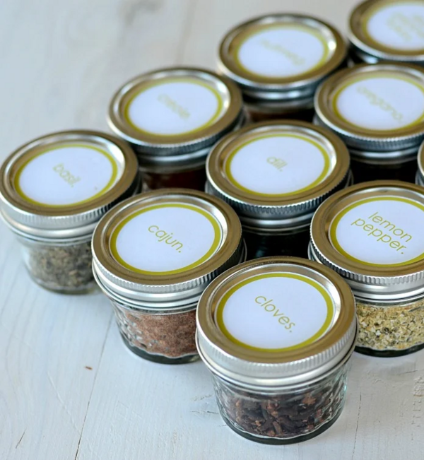 Mason Jar Spice Organizers Mason Jar Spice Organizers