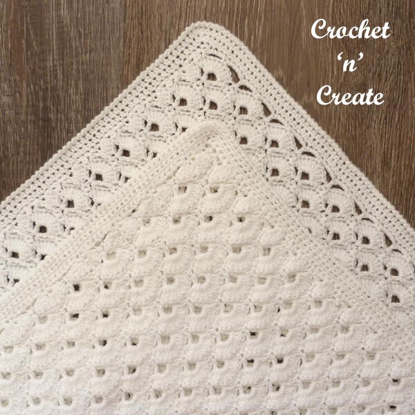 Staggered Shells Baby Blanket Shawl Staggered Shells Baby Blanket Shawl