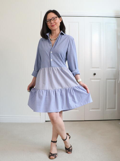 Make A Ruffle Dress From Mens Button Down Shirts Make A Ruffle Dress From Men's Button Down Shirts