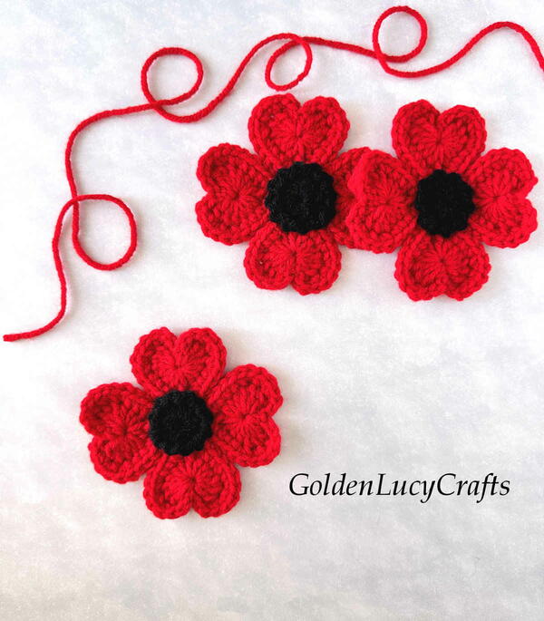 Crochet Poppy Flower Crochet Poppy Flower