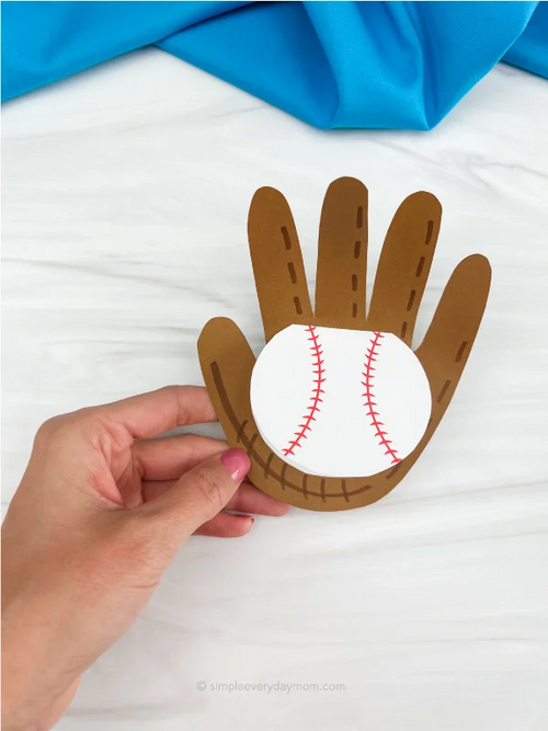 Handprint Baseball Card Craft Handprint Baseball Card Craft