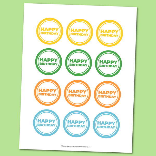 Printable Happy Birthday Cupcake Toppers Printable Happy Birthday Cupcake Toppers