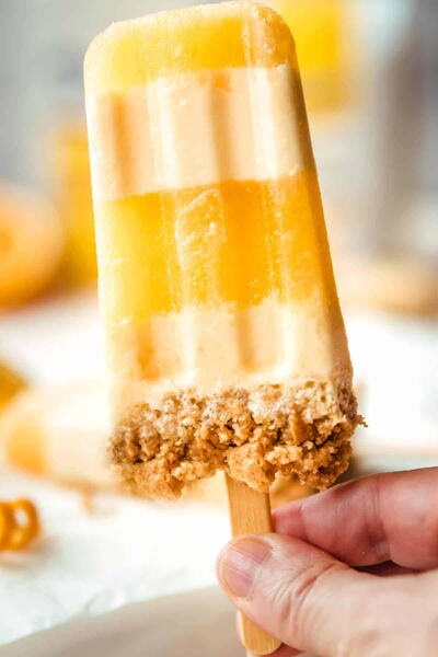Creamsicles With Graham Cracker Crumble Creamsicles With Graham Cracker Crumble