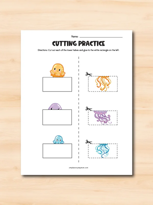 Jellyfish Cutting Activity Pages Jellyfish Cutting Activity Pages