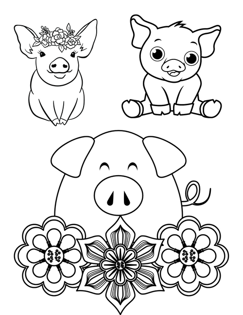 Free Printable Pig Coloring Pages Free Printable Pig Coloring Pages