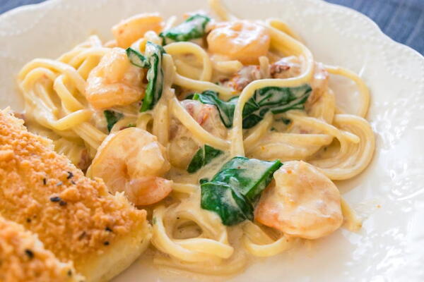 Creamy Tuscan Garlic Shrimp Linguine Creamy Tuscan Garlic Shrimp Linguine