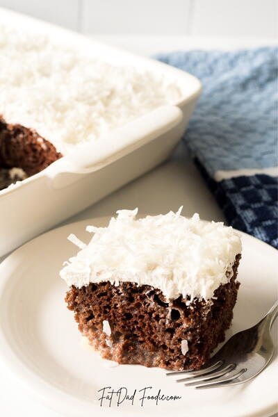 Chocolate Coconut Poke Cake