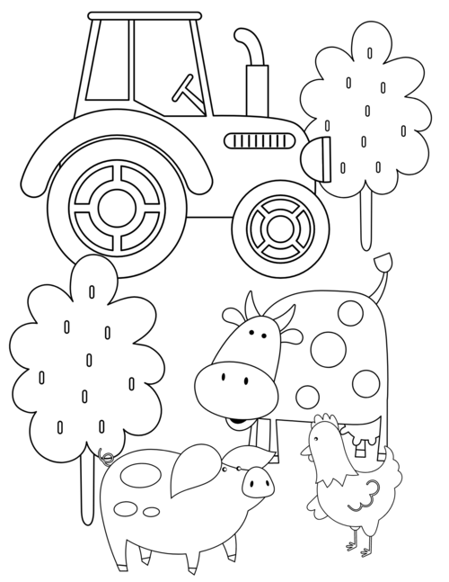 Free Printable Farm Coloring Pages Free Printable Farm Coloring Pages
