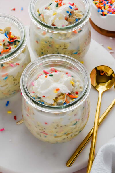 Birthday Cake Overnight Oats Birthday Cake Overnight Oats