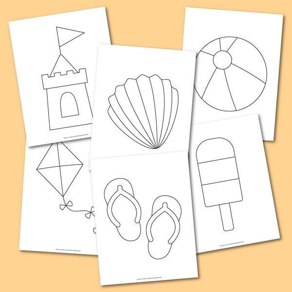 Free Printable Beach Coloring Pages Free Printable Beach Coloring Pages