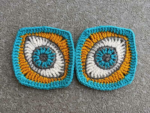Crochet Eye Granny Square Crochet Eye Granny Square