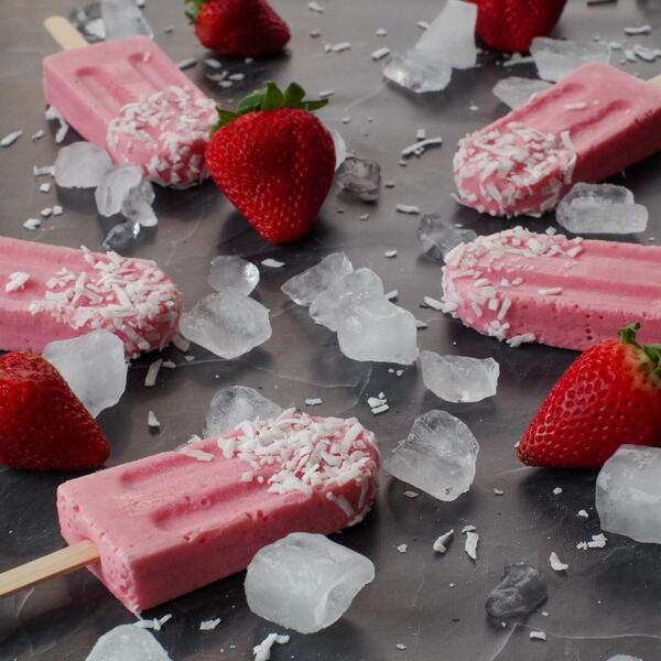 Strawberry Yogurt Popsicles Strawberry Yogurt Popsicles