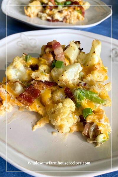 Loaded Cauliflower Casserole Side Dish Recipe Loaded Cauliflower Casserole Side Dish Recipe