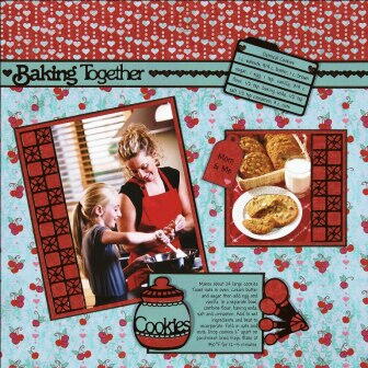 Baking Together Scrapbook Layout Baking Together Scrapbook Layout