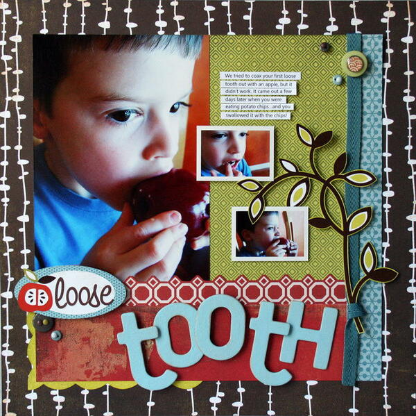 Loose Tooth Scrapbook Layout Loose Tooth Scrapbook Layout