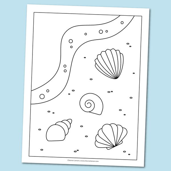 Free Printable Seashore Coloring Page Free Printable Seashore Coloring Page