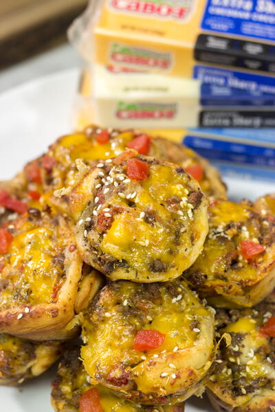 Cheeseburger Pinwheels Cheeseburger Pinwheels