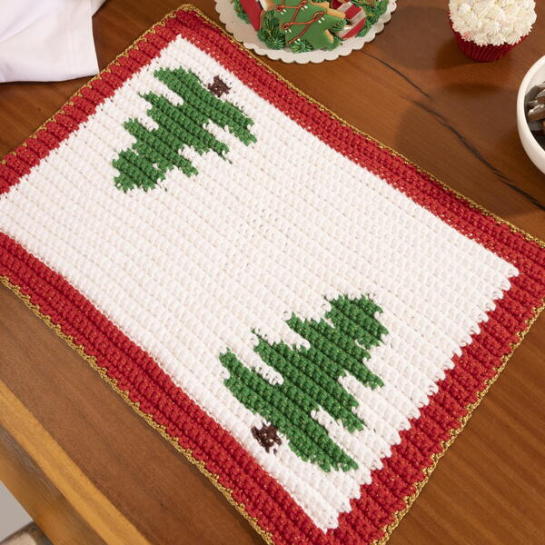 Crochet Christmas Tree Placemat Pattern Crochet Christmas Tree Placemat Pattern