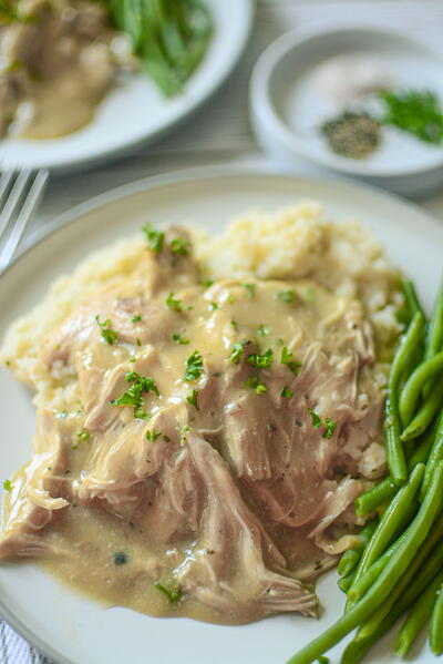 3 Ingredient Shredded Chicken And Gravy 3 Ingredient Shredded Chicken And Gravy