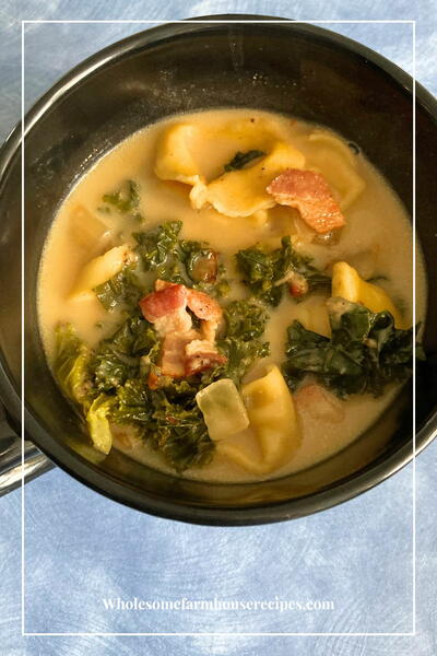 Creamy Bacon And Kale Parmesan Tortellini Soup Creamy Bacon And Kale Parmesan Tortellini Soup